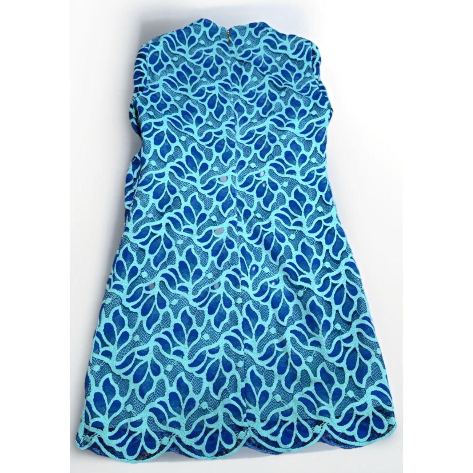 Lilly Pulitzer VINTAGE Lilly Pulitzer Women’s Shift Dress Size 0 Light Blue Lace Mini Cocktail Party Size XS / US 0-2 / IT 36-38 - 6 Thumbnail