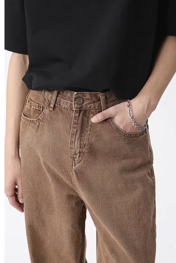Jean × Vintage Vintage Style Coffee Straight Loose Jeans Pants Size US 34 / EU 50 - 7 Thumbnail