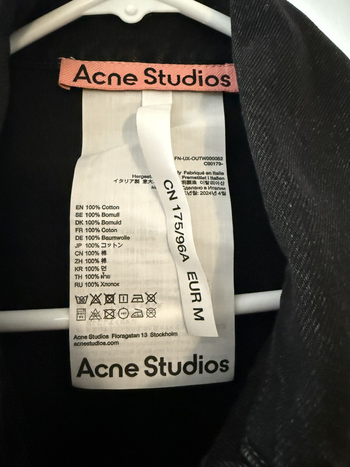 Acne Studios Acne Studios Relaxed Denim Jacket Faded Black Size M Size US M / EU 48-50 / 2 - 4 Thumbnail