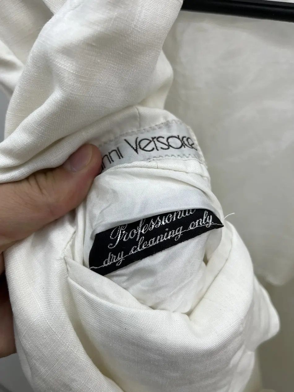Versace Vintage Gianni Versace Linen Blazer Size M / US 6-8 / IT 42-44 - 4 Thumbnail