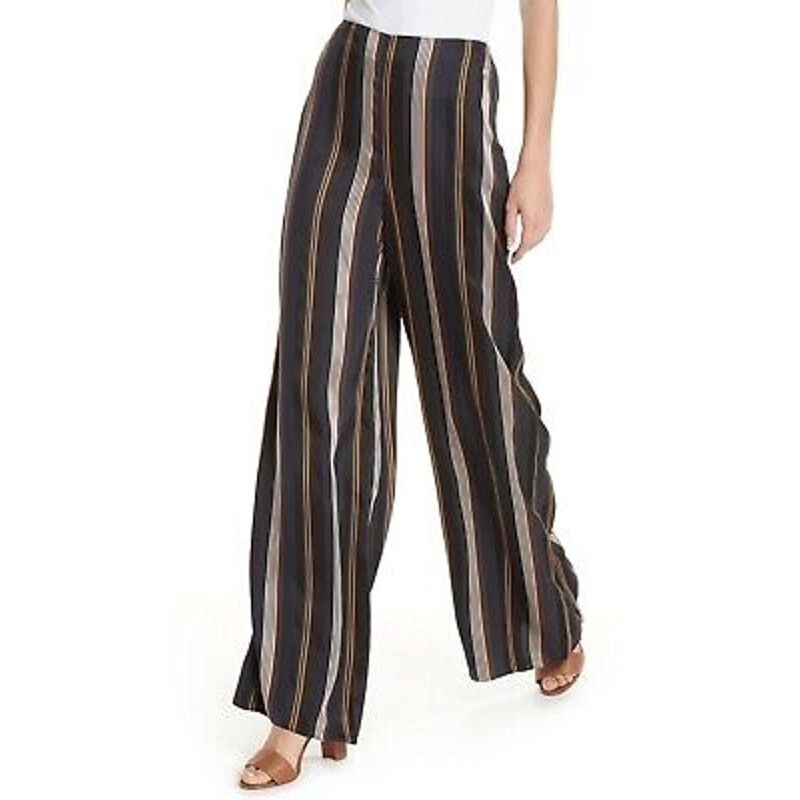 Nordstrom ROKSANDA | Navy Blue Stripe High Waist Wide Leg Pants US 10 Size 28" / US 6 / IT 42 - 6 Thumbnail
