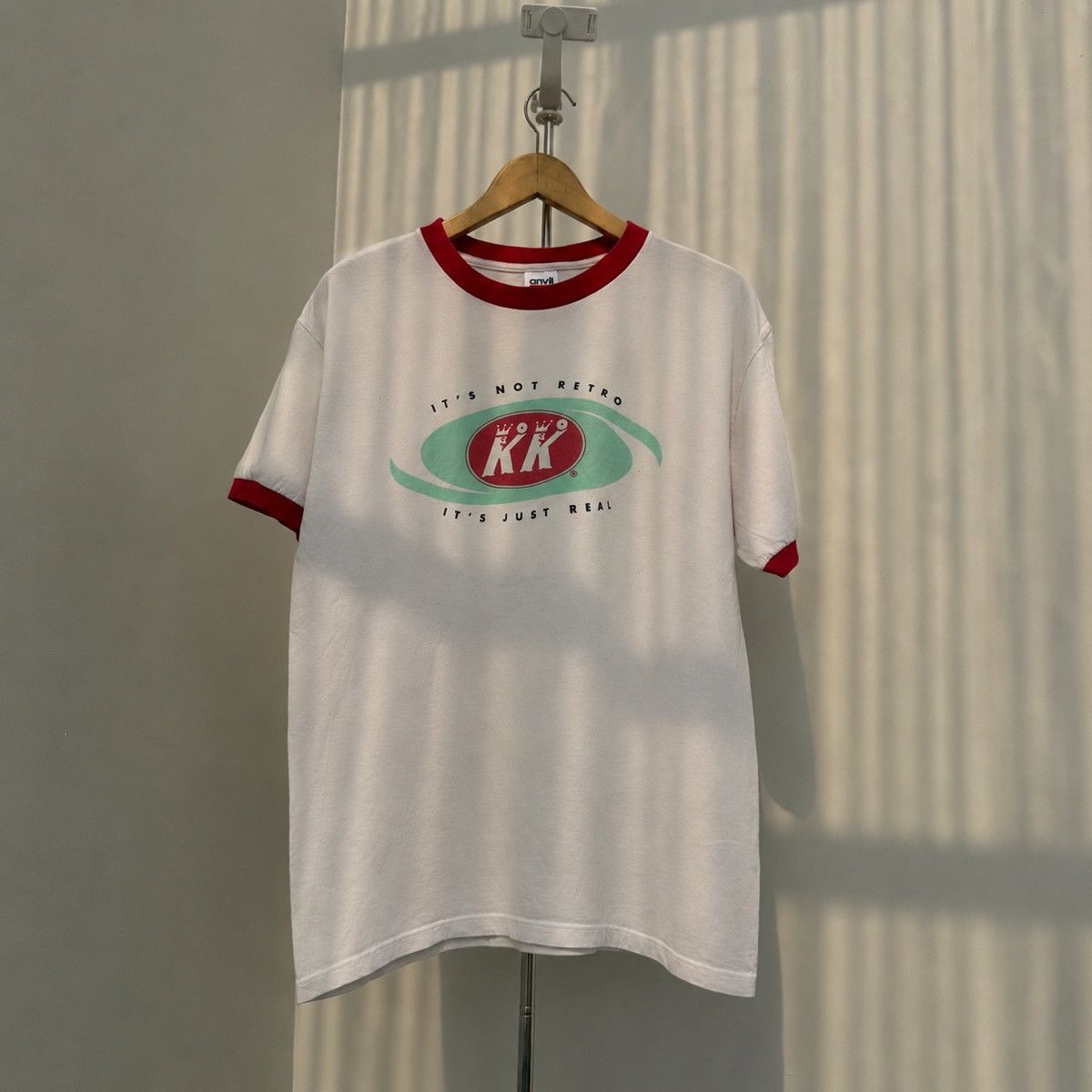 Vintage Vintage Krispy Kreme Doughnuts Ringer Tee Anvil Red Collar Size US L / EU 52-54 / 3 - 1 Thumbnail