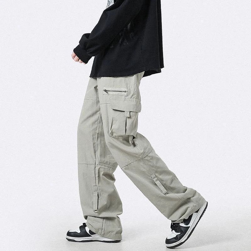 Japanese Brand Baggy Cargo Green Pants Size US 31 - 3 Thumbnail