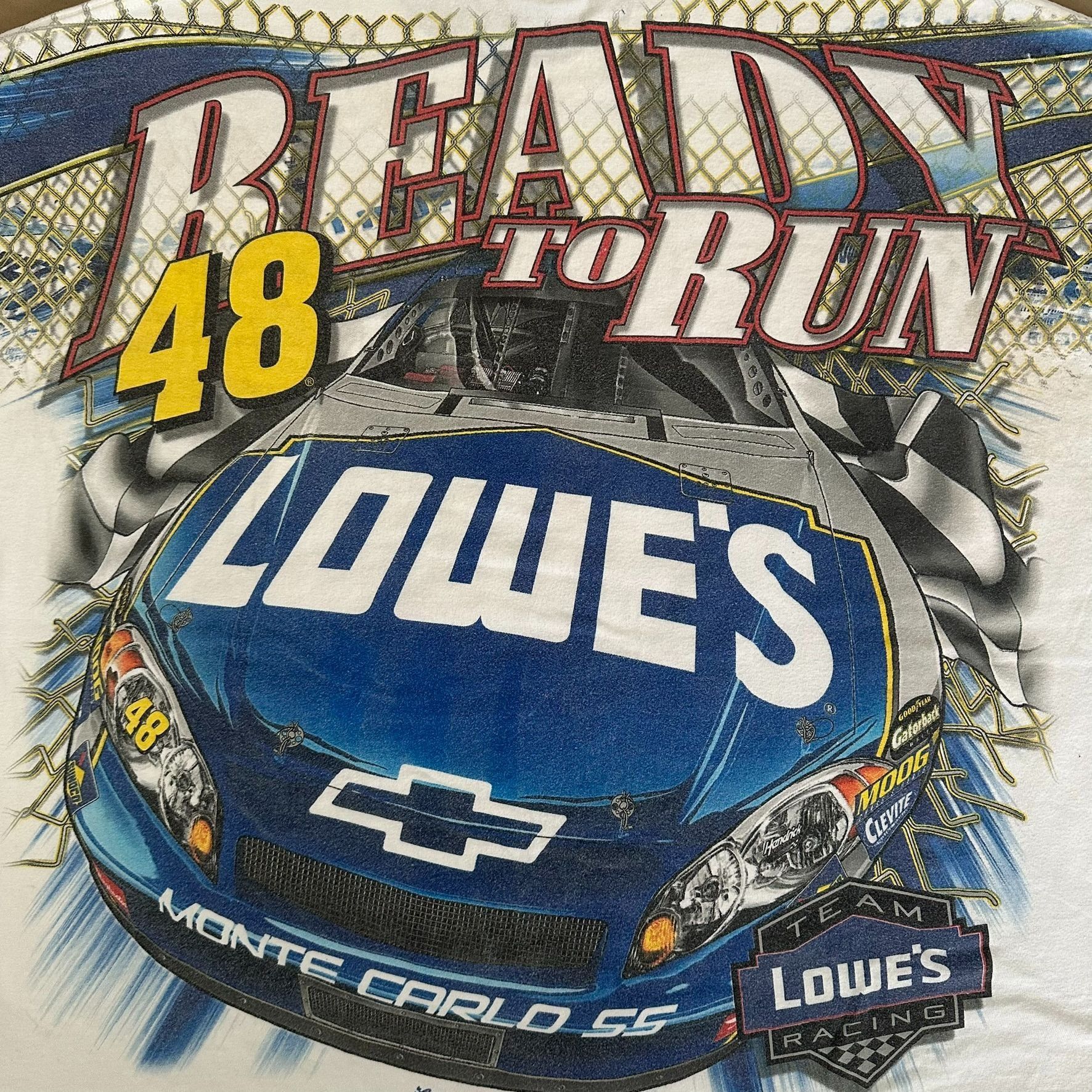 NASCAR Vintage Y2K NASCAR Jimmie Johnson Lowe's AOP T-Shirt All Ove Size US XXL / EU 58 / 5 - 6 Thumbnail