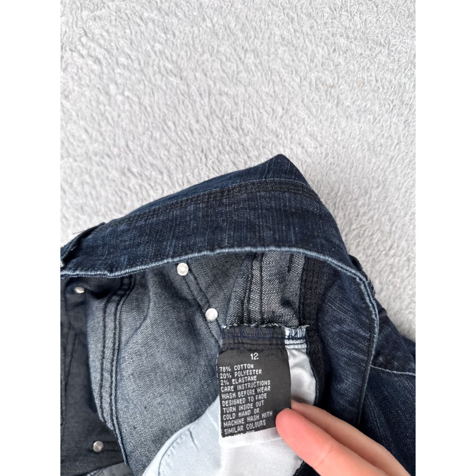Vintage Rockmans Jeans Womens 32x25 Blue Denim Straight Leg Mid Rise Cotton Size 34" / US 12 / IT 48 - 7 Thumbnail