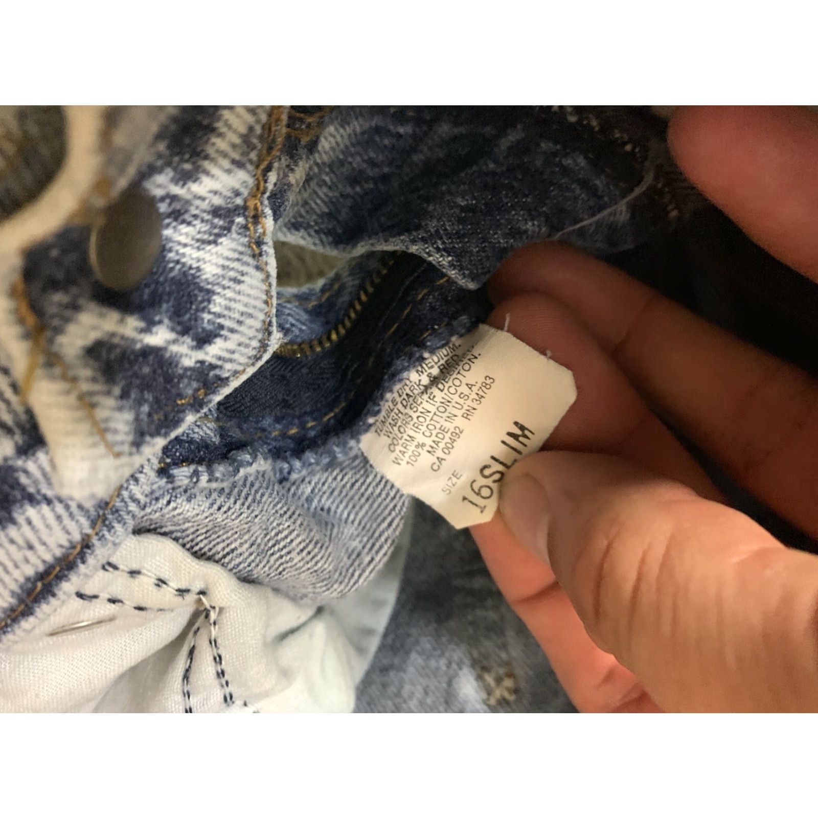 Lee VINTAGE Lee Women's Acid Wash Slim Fit Blue Jeans Size 16 Tapered Style Size 38" / US 16 / IT 52 - 4 Thumbnail