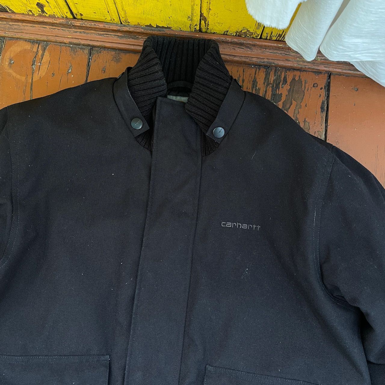 Carhartt Vintage Carhartt Black Hooded Jacket – Heavy Canvas Workwear Size US L / EU 52-54 / 3 - 5 Thumbnail