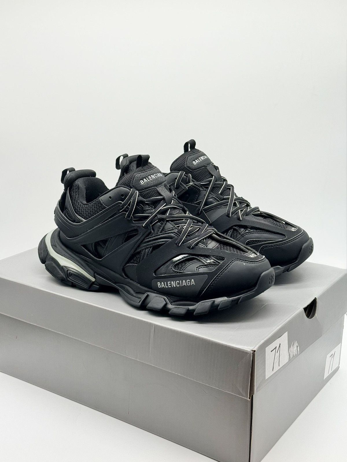 Balenciaga Size 10 - Balenciaga Track LED Sneaker Black Size US 10 / EU 43 - 1 Thumbnail