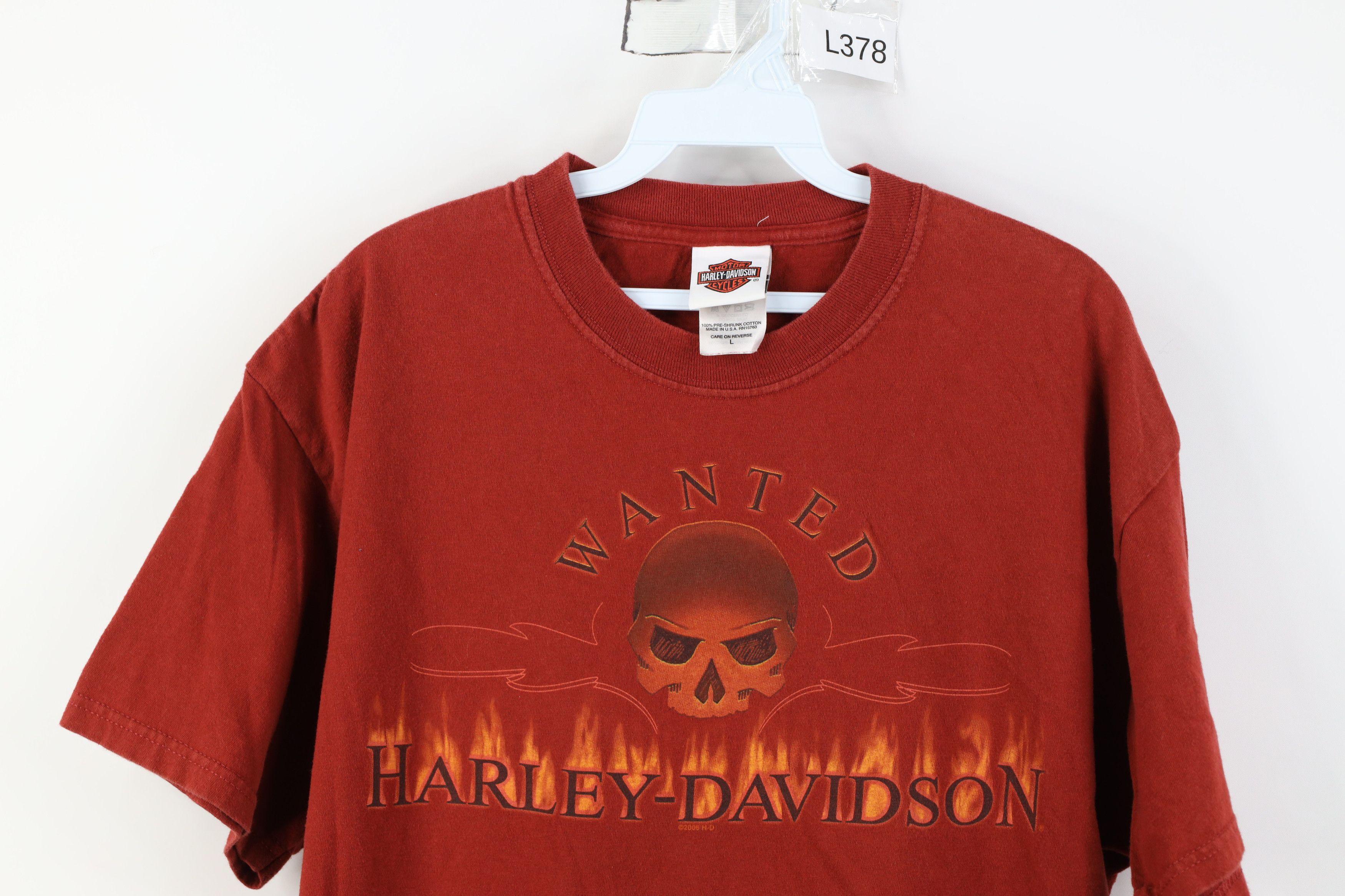 Harley Davidson Vintage Y2K Harley Davidson Fire Flames T-Shirt Orange USA Size US L / EU 52-54 / 3 - 2 Thumbnail