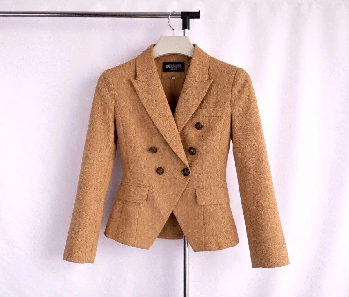 Balmain Balmain Paris Baby Double-Breasted Blazer Gold Button Jacket Size S / US 4 / IT 40 - 1 Thumbnail