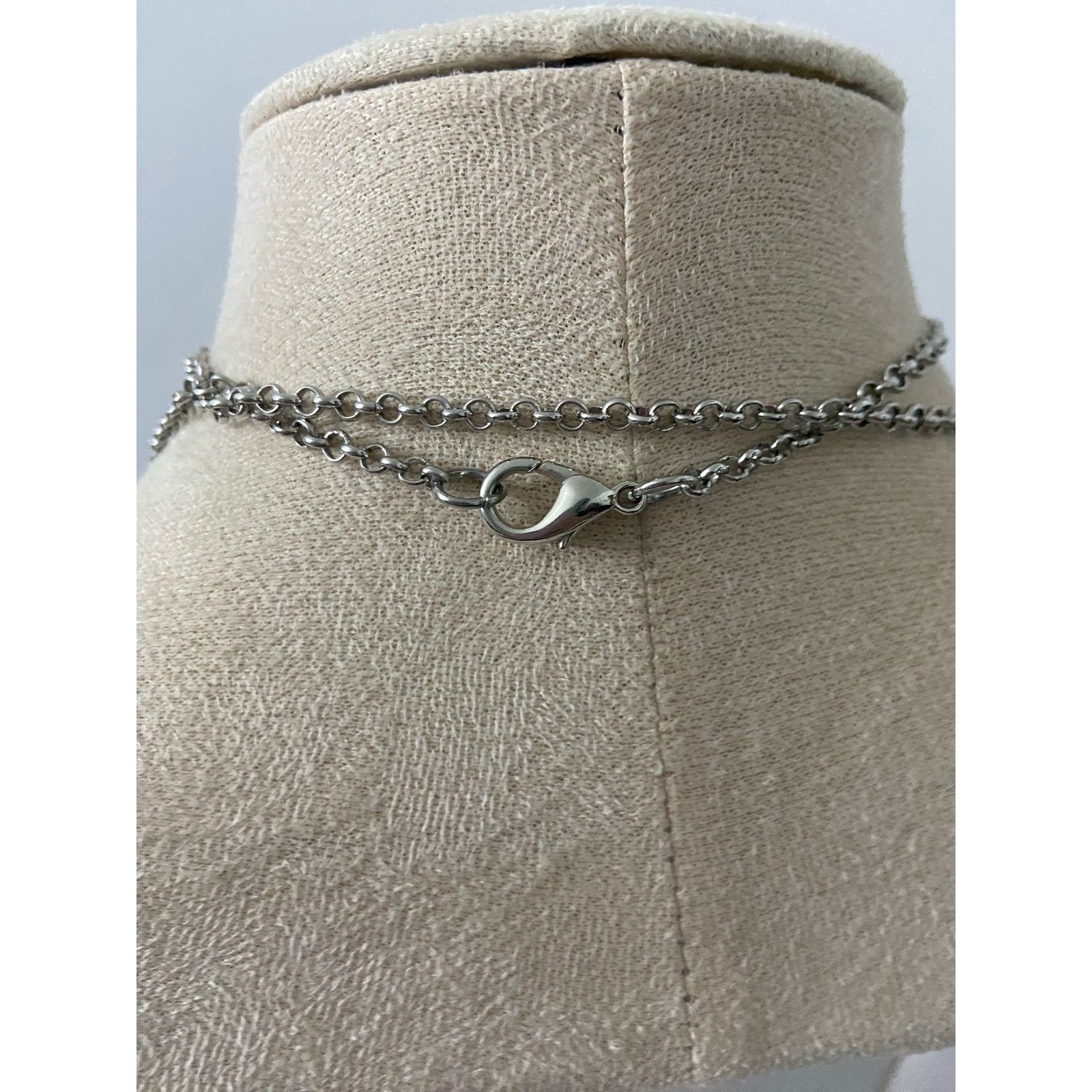 Other Long chain necklace with Upcycled pendant Size ONE SIZE - 4 Thumbnail