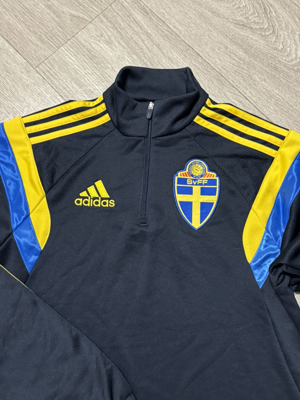 Adidas 🔷Adidas Sweden 2014/15 1/4 Zip Training Top🔷 Size US XS / EU 42 / 0 - 4 Thumbnail