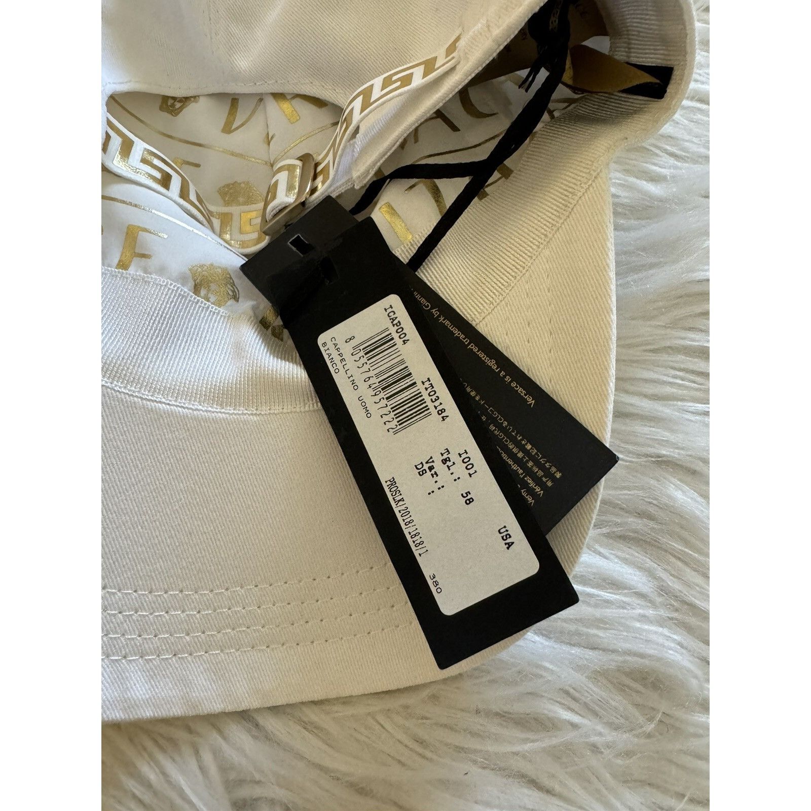 Kith × Versace KITH x Versace New Logo Cap Hat White 58 Size ONE SIZE - 4 Thumbnail