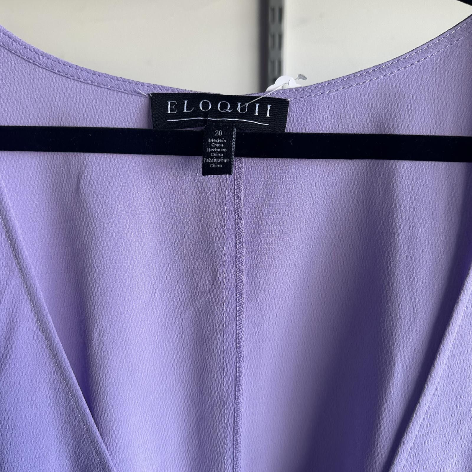 Designer Eloquii Women's Lavender Wrap Dress Size 3XL / US 20-22 - 2 Thumbnail
