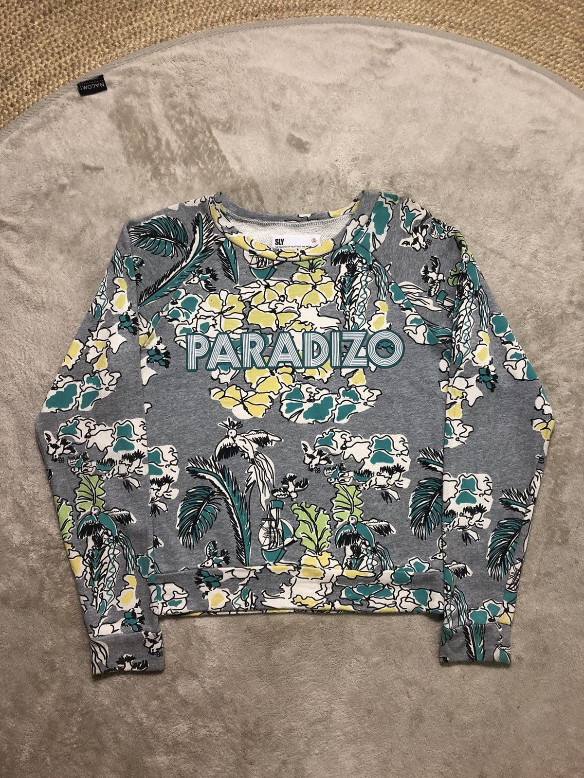 Japanese Brand × Vintage Vintage Sly Paradizo Full Print Sweatshirt Size US M / EU 48-50 / 2 - 2 Thumbnail