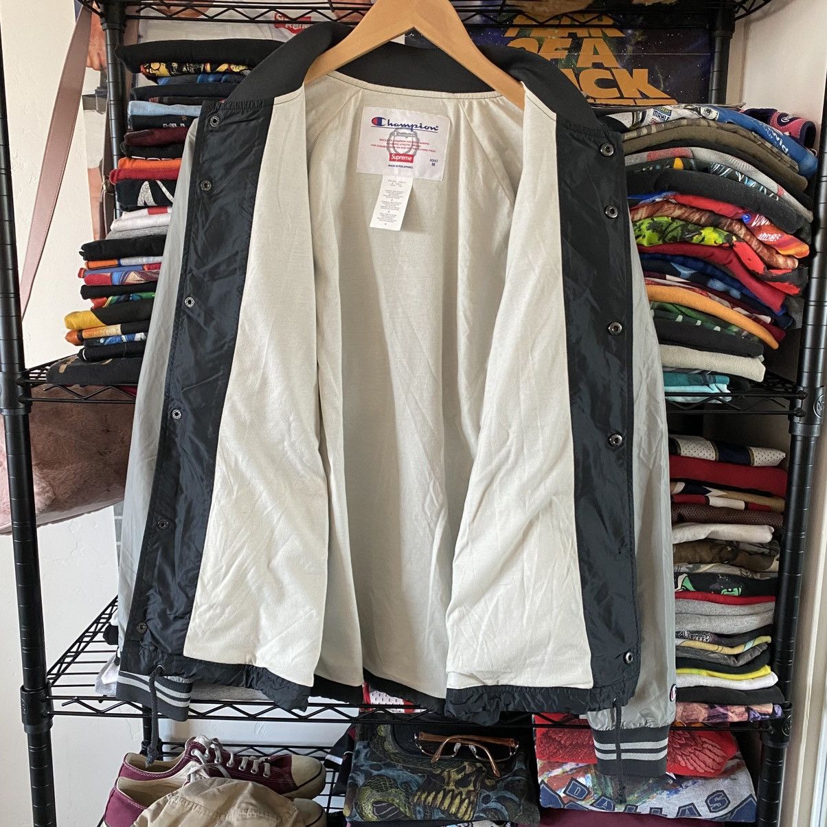 Champion × Supreme Supreme Champion Warm Up Coaches Jacket Black Grey 2011 Size US M / EU 48-50 / 2 - 4 Thumbnail