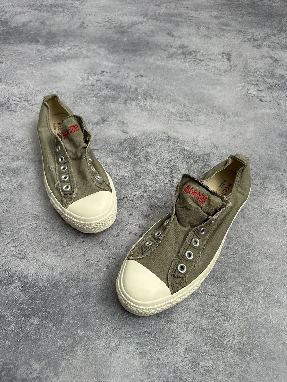 Converse × John Varvatos 🚨Rare Converse John Varvatos Low Top Sneakers Green Shoes Size US 7 / EU 40 - 3 Thumbnail