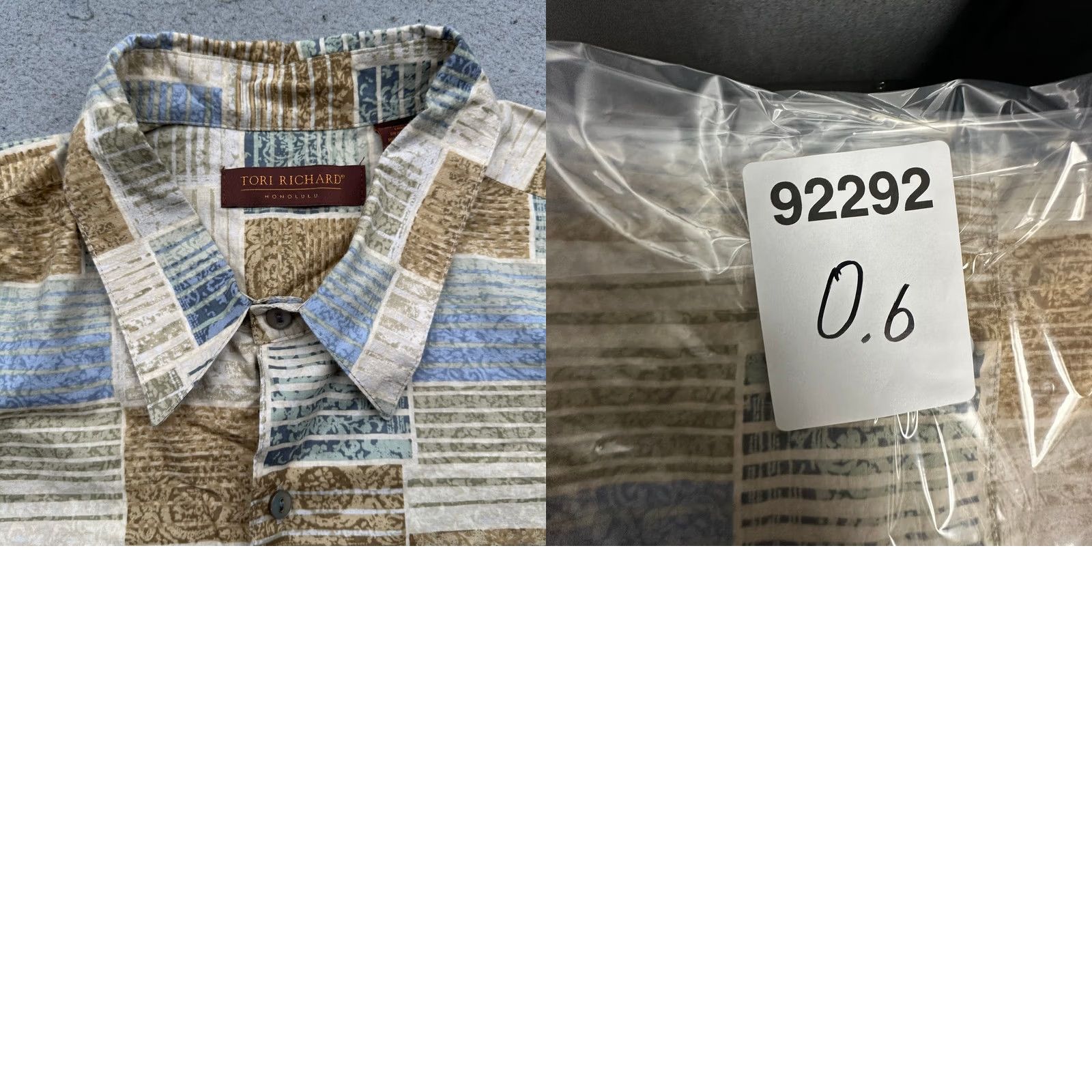 Tori Richard Tori Richard Honolulu Hawaiian Button-Up Shirt Mens 2XL Abstract Geometric USA Brown Blue Size US XXL / EU 58 / 5 - 8 Thumbnail