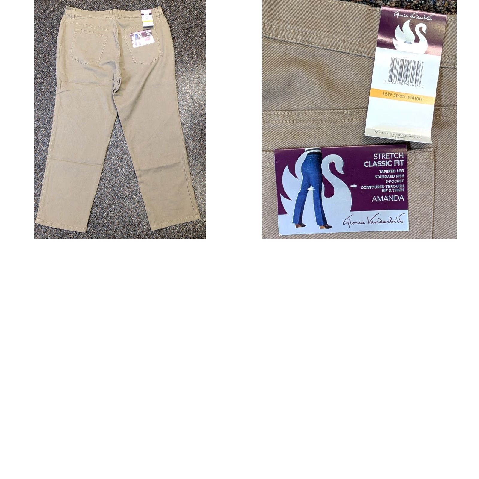 Gloria Vanderbilt VINTAGE Gloria Vanderbilt Amanda Classic Fit 16W Petite Stretch Short Womens Jeans Size 38" / US 16 / IT 52 - 8 Thumbnail