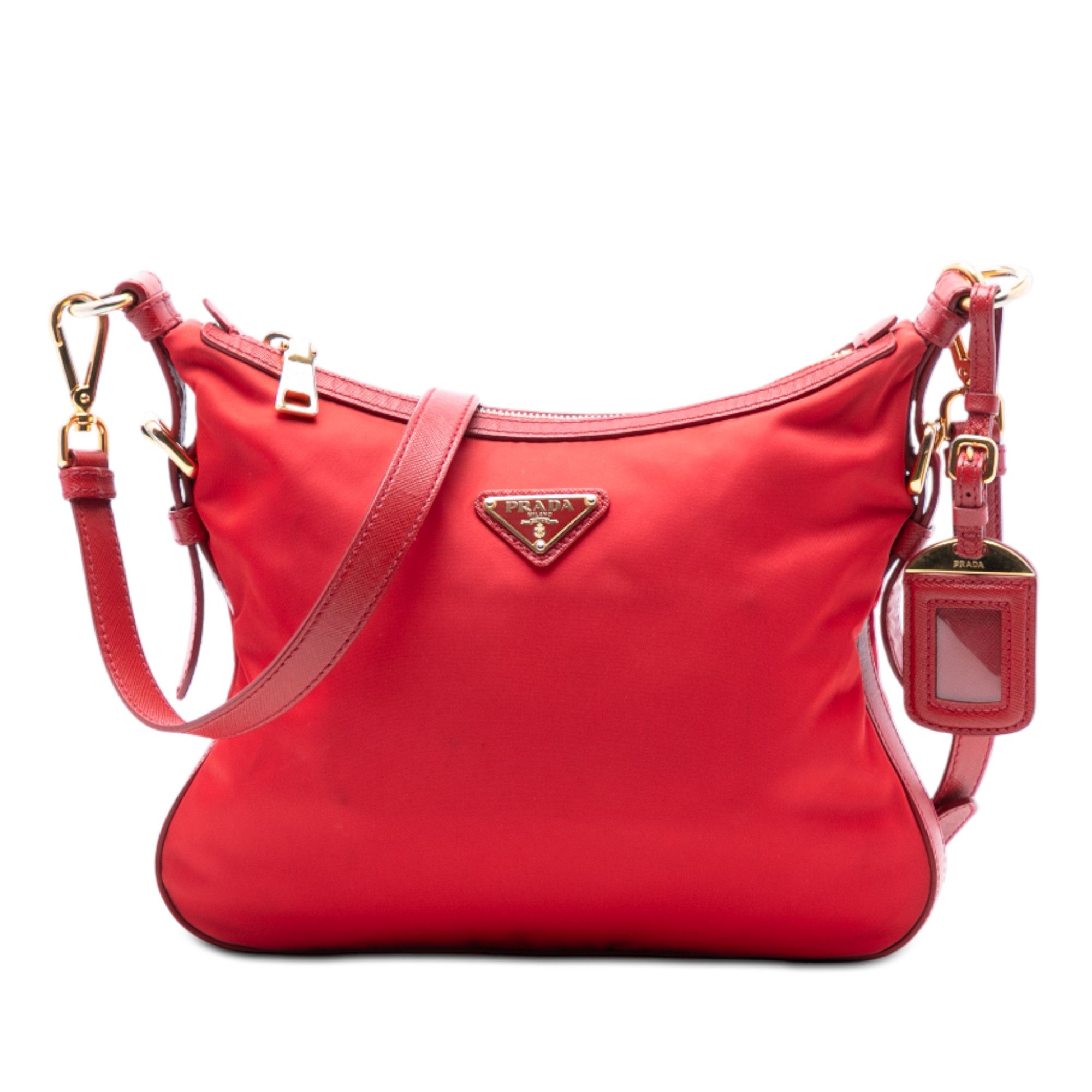 Prada Prada Saffiano Trimmed Tessuto Zip Top Crossbody Size ONE SIZE - 1 Thumbnail