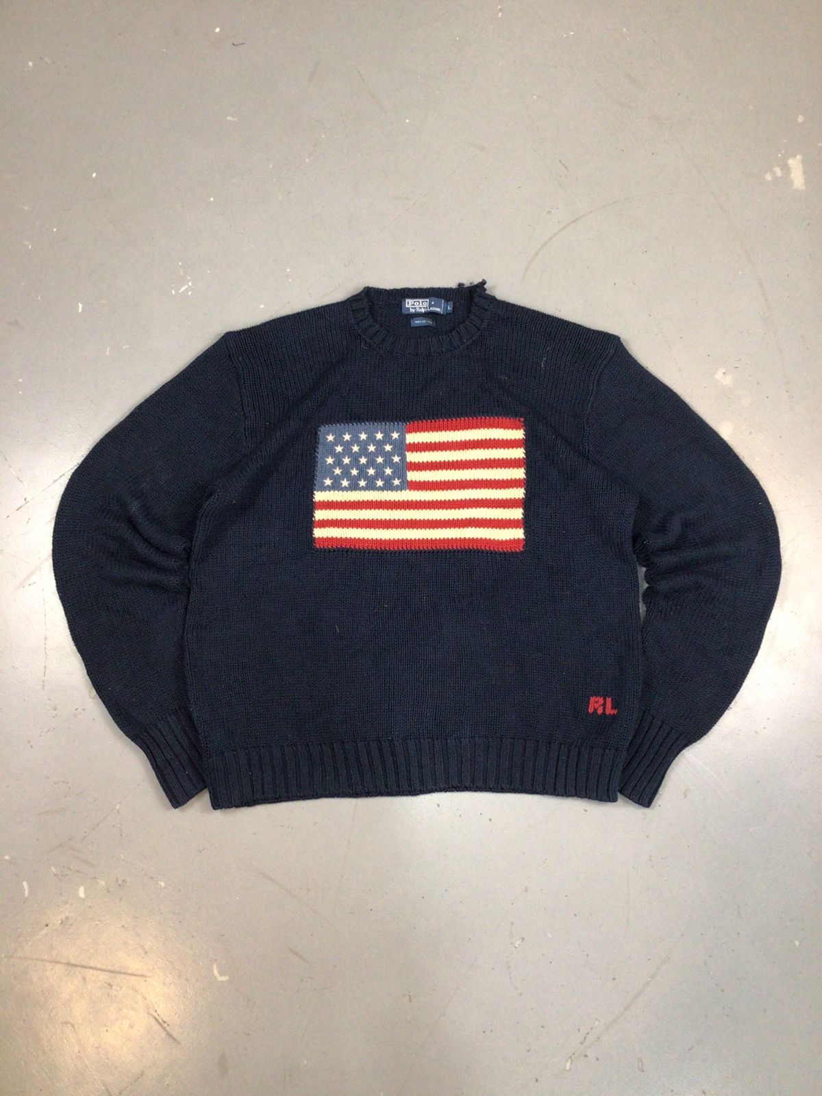 Vintage Ralph Lauren polo flag knit sweater