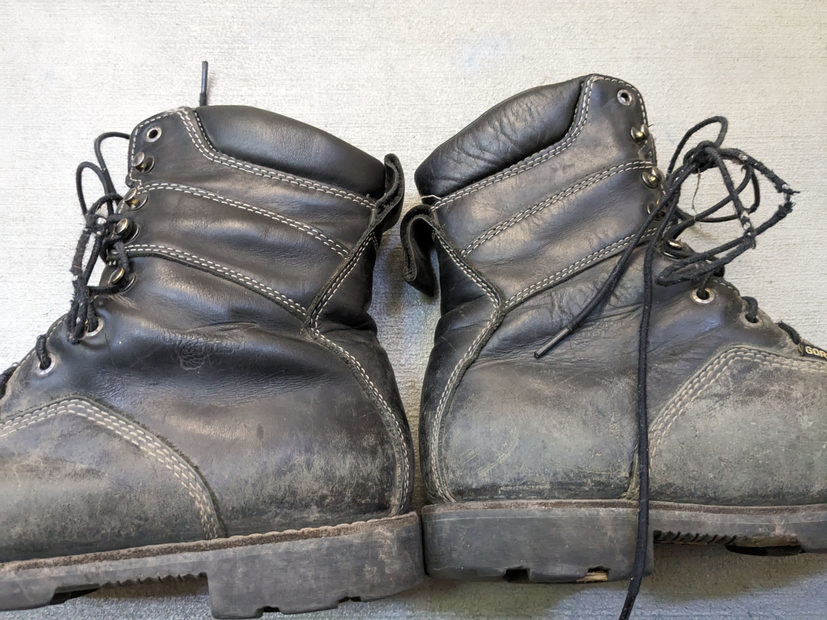 Red Wing Vintage Red Wings Work Boots 11.5 D Combat Black Leather Size US 11.5 / EU 44-45 - 6 Thumbnail