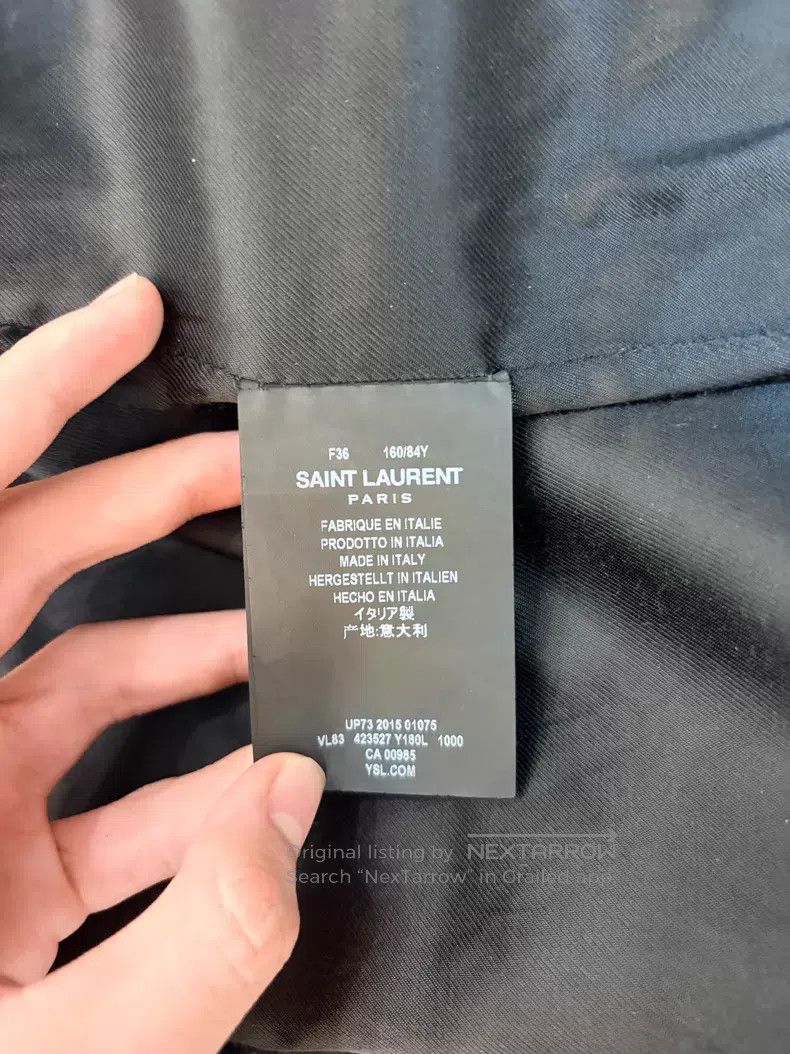 Saint Laurent Paris Saint Laurent Paris Black Wool and Leather Patch Baseball Size XS / US 0-2 / IT 36-38 - 4 Thumbnail