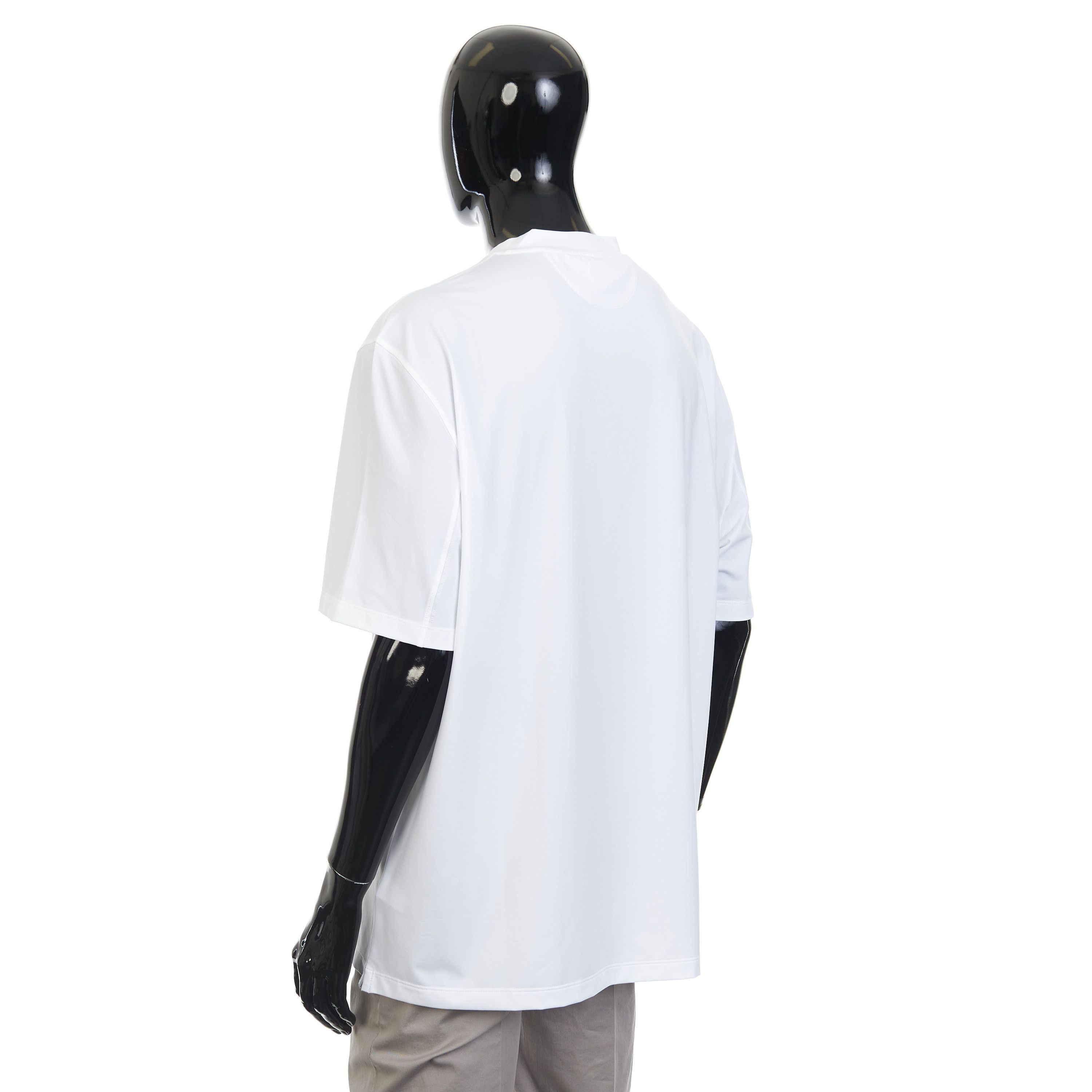 Brunello Cucinelli White Comfort Nylon Crew Neck Tshirt - Logo Size 3XL Size US XXL / EU 58 / 5 - 4 Thumbnail