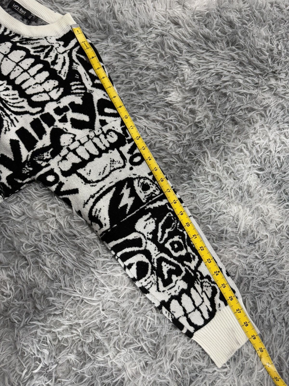 Japanese Brand RARE ! Skeleton Skullpile Anarchy Punk Knitwear Size US XL / EU 56 / 4 - 14 Thumbnail