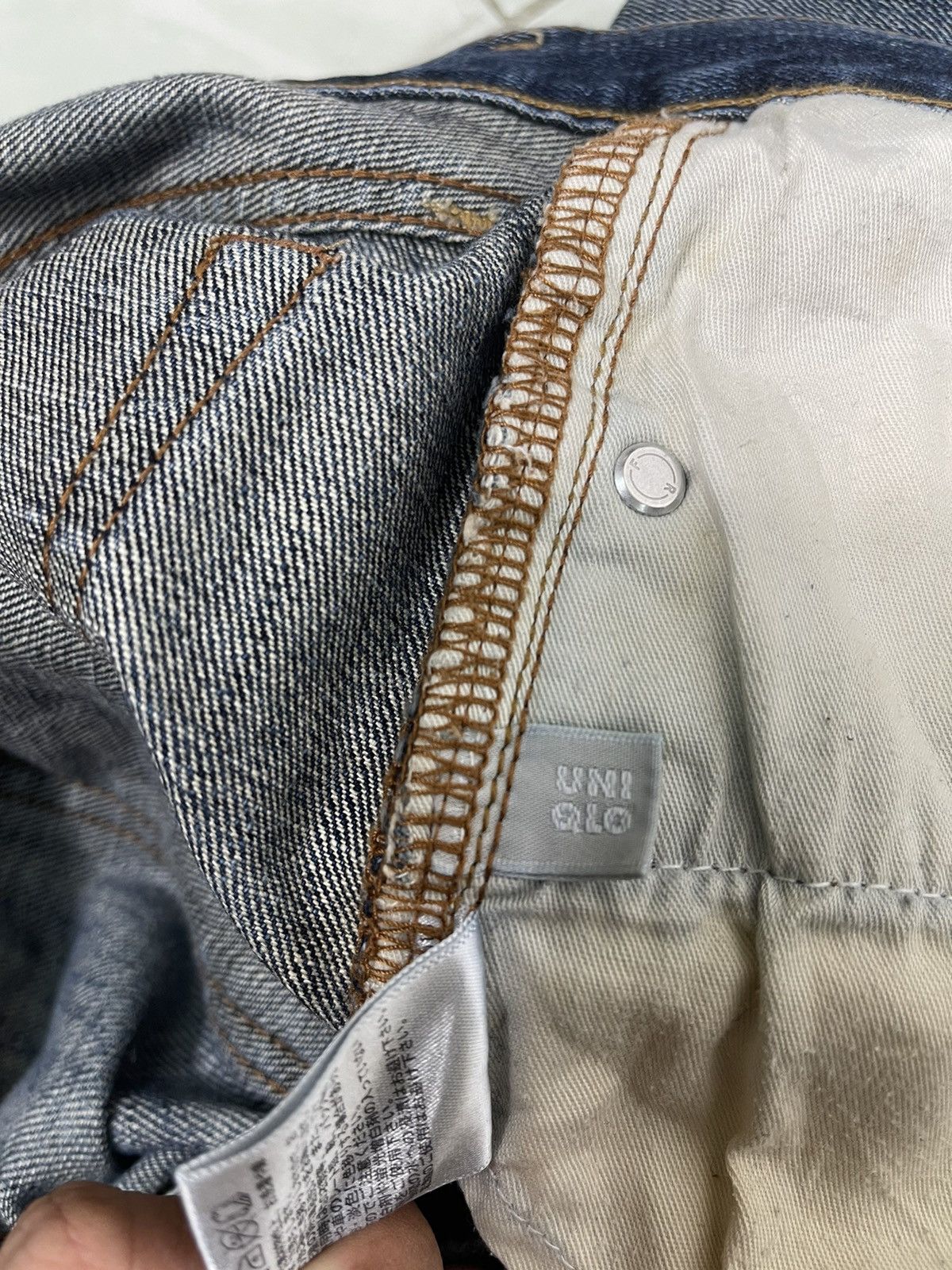 Japanese Brand UNIQLO PATCHWORK JEANS ZIPPER FLY Size US 31 - 17 Thumbnail