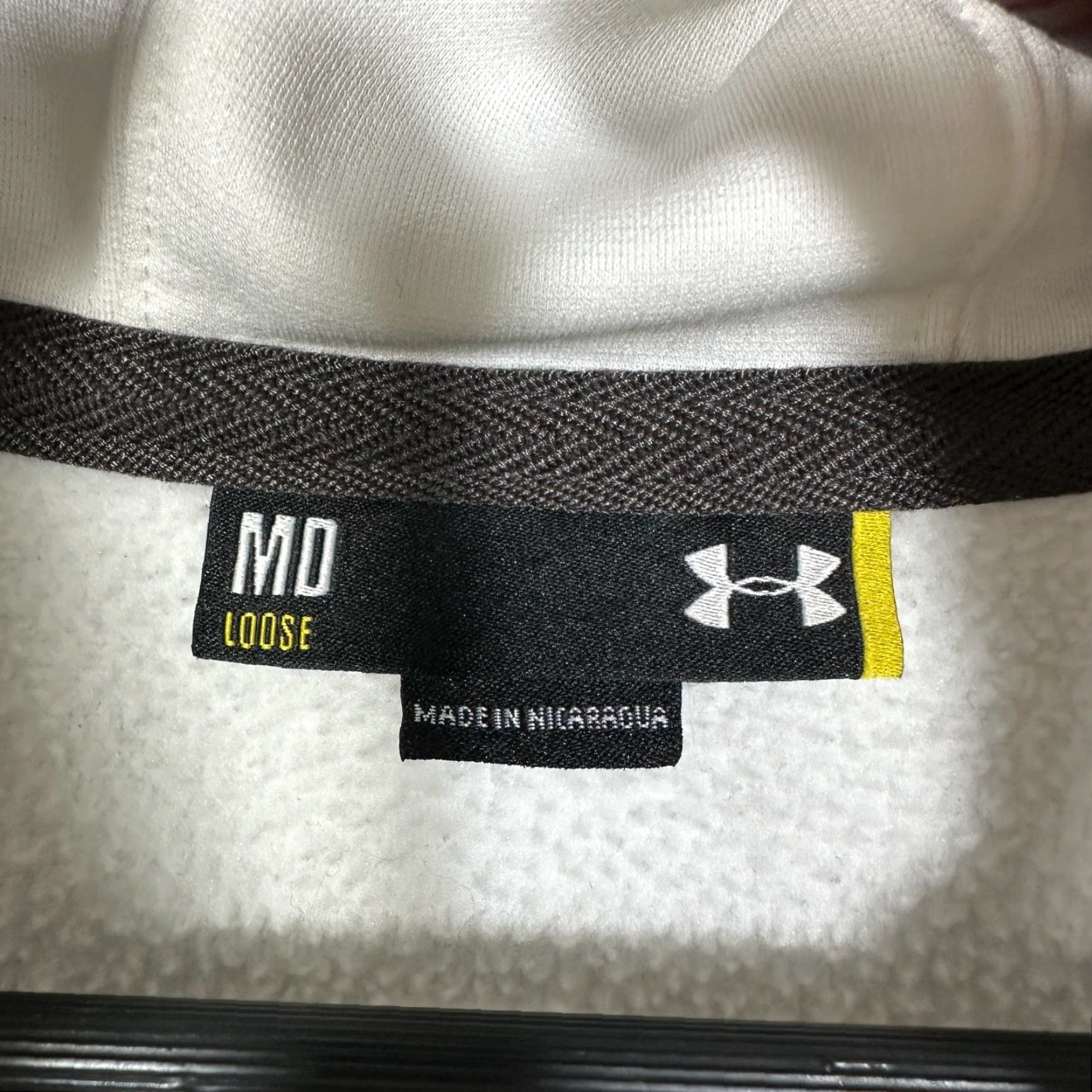 Under Armour Under Armour Hoodie Mens M White Logo Pullover Knit Loose Fit Size US M / EU 48-50 / 2 - 6 Thumbnail