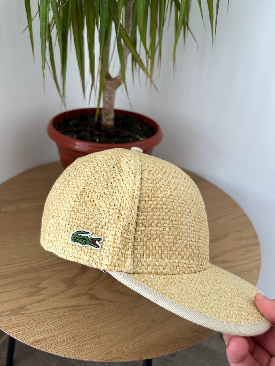 Lacoste × Vintage Lacoste L!VE Woven Straw Lok Cap Hat Logo Embroidered Size L Size ONE SIZE - 3 Thumbnail