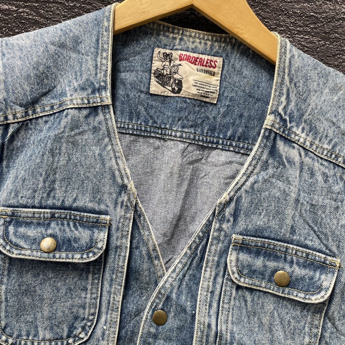Japanese Brand × Vintage Borderless Vest Vintage Riding Denim Wash Size US L / EU 52-54 / 3 - 3 Thumbnail
