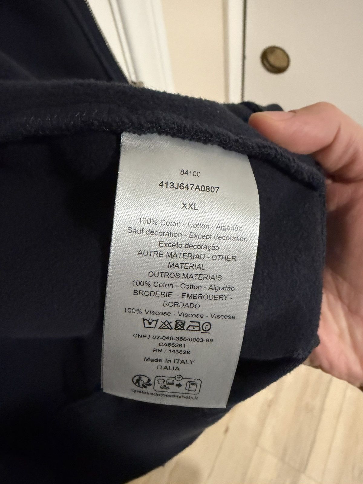 Dior Dior x Otani Workshop Embroidered Zip Hoodie – Navy XXL Size US XXL / EU 58 / 5 - 7 Thumbnail