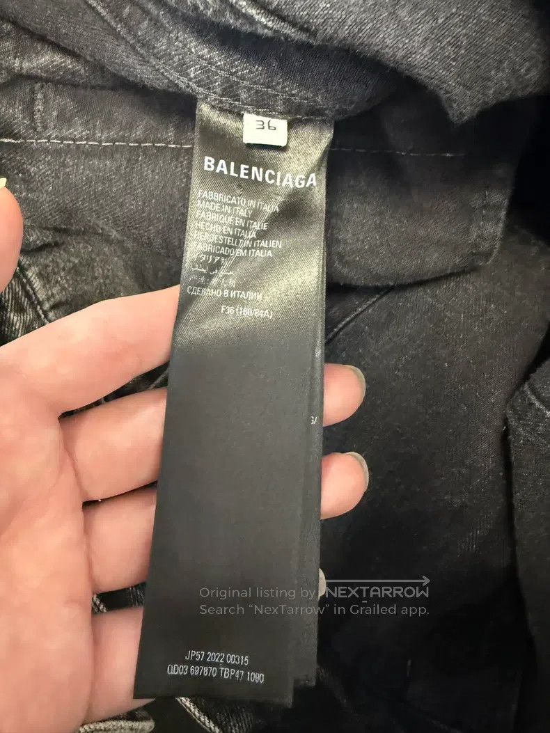 Balenciaga Balenciaga Washed Denim Jacket Size XS / US 0-2 / IT 36-38 - 4 Thumbnail