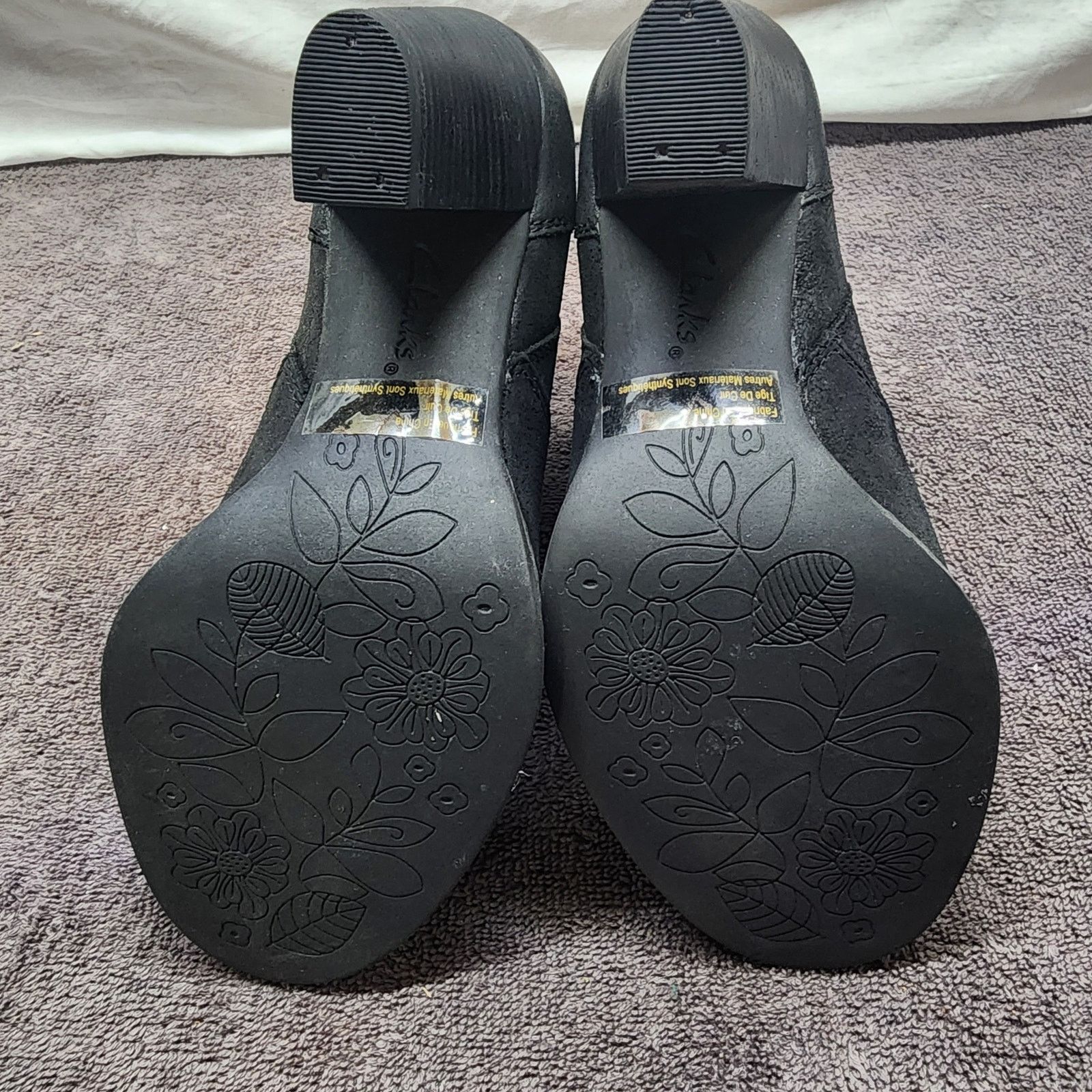 Clarks Clarks boots booties black suede women size excellent 5M Size US 5 / IT 35 - 4 Thumbnail