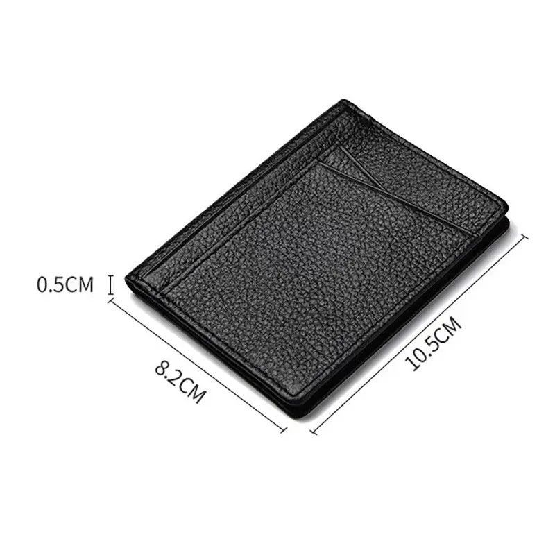 Designer × Japanese Brand Super Slim Wallet Genuine Leather Mini Credit Card Holders Size ONE SIZE - 6 Thumbnail