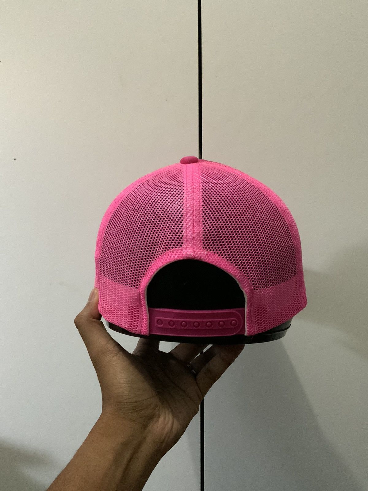 If Six Was Nine Hustler Hardcore Spellout Pink Trucker Hat Size ONE SIZE - 4 Thumbnail