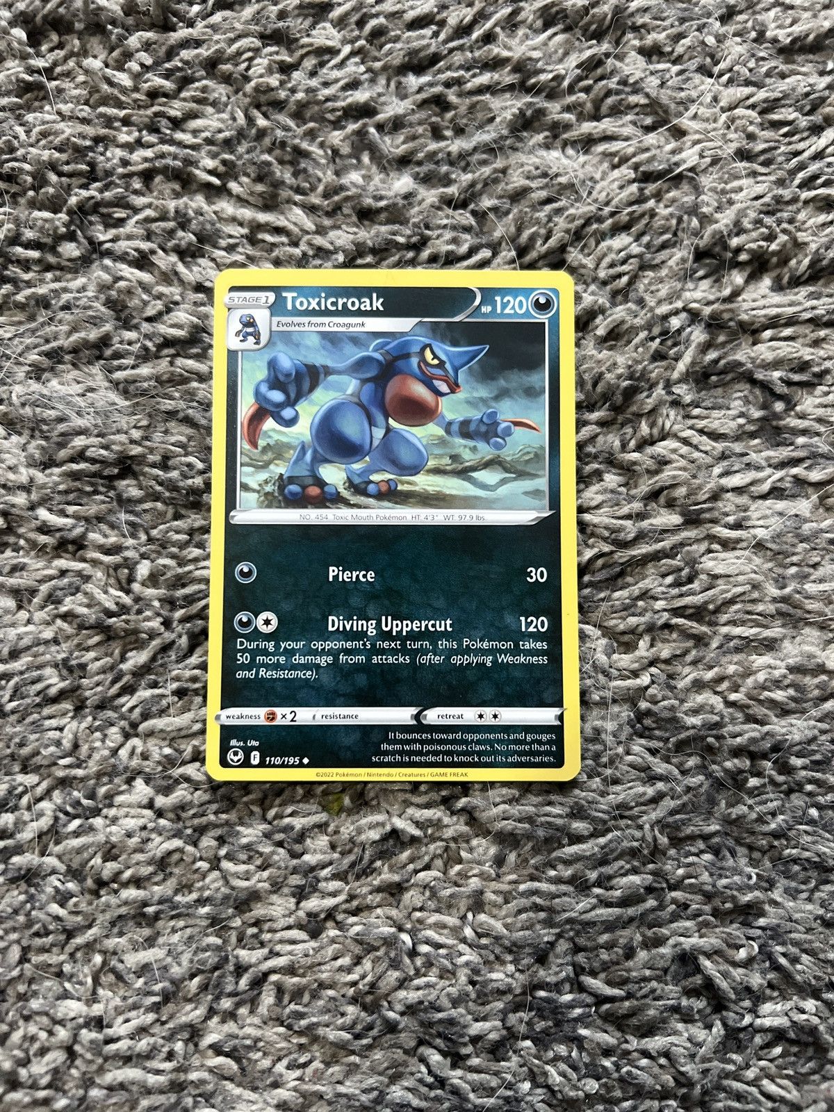 Pokemon 2022 Pokémon Toxicroak Stage 1 Card Size ONE SIZE - 1 Thumbnail