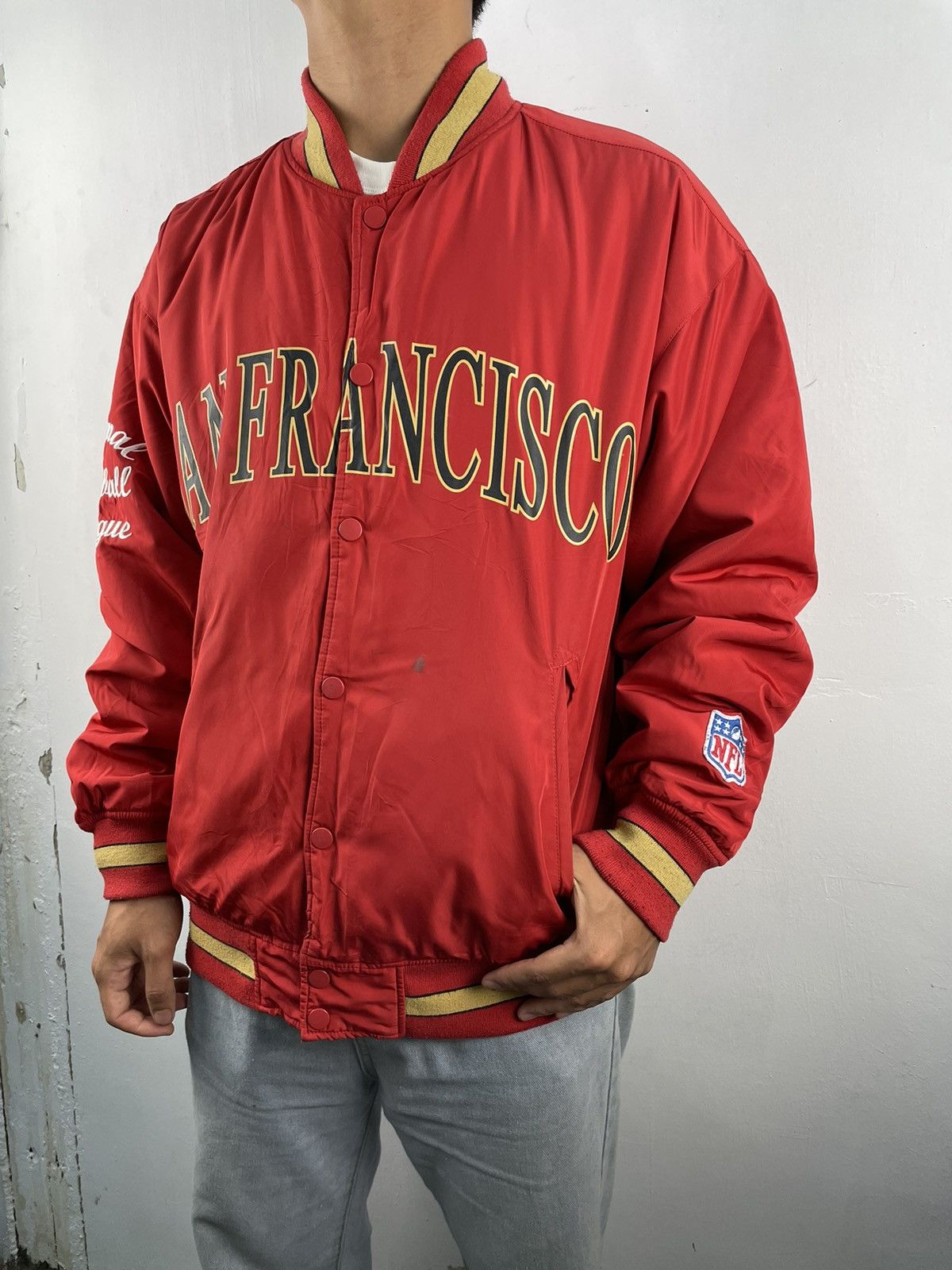 NFL Vintage San Francisco 49ers Bomber Jacket NFL Size US L / EU 52-54 / 3 - 2 Thumbnail