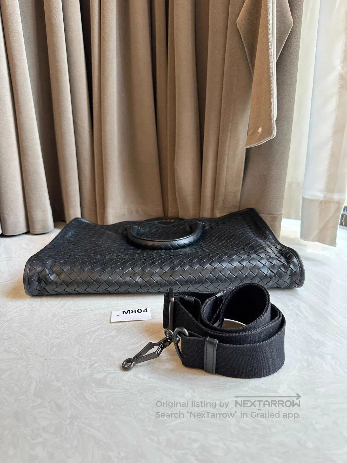 Bvlgari Black Woven Briefcase with Adjustable Strap. Size ONE SIZE - 6 Thumbnail