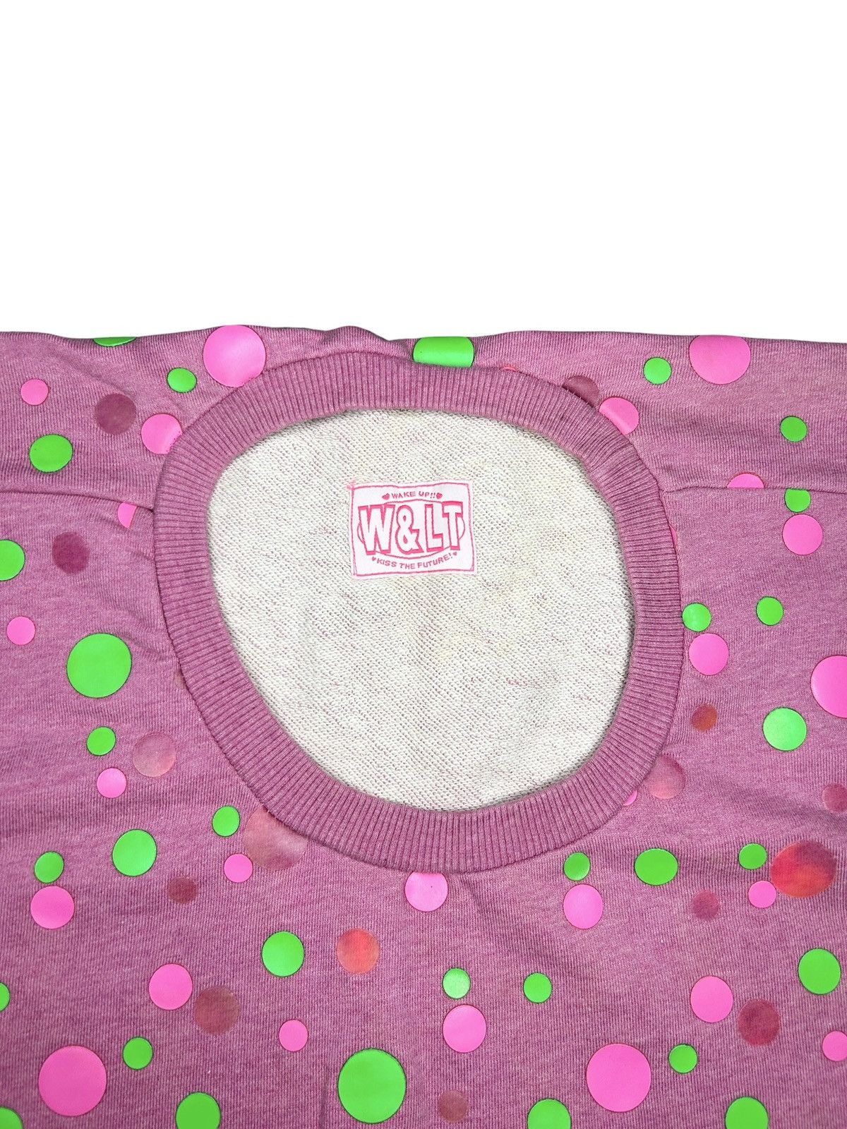 W&LT 90s Polka Dot Square Sweatshirt Size L / US 10 / IT 46 - 2 Thumbnail
