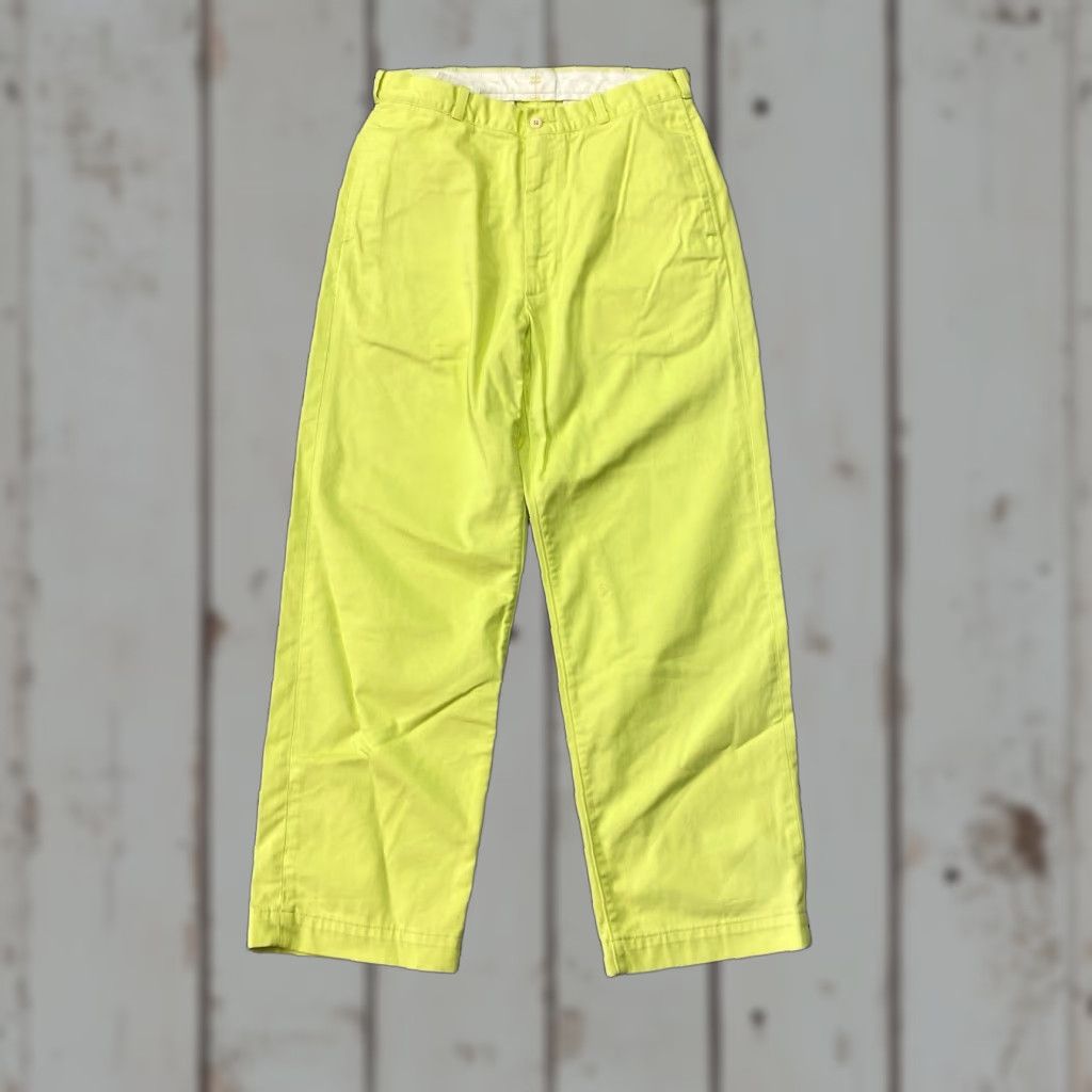 Levi's Levi's Strauss Loose Chinos Pants Mens Sunny Lime 33x31 Green Cotton Blend Regular Wide-Leg Casual Vintage No 90s? Size US 33 - 1 Thumbnail