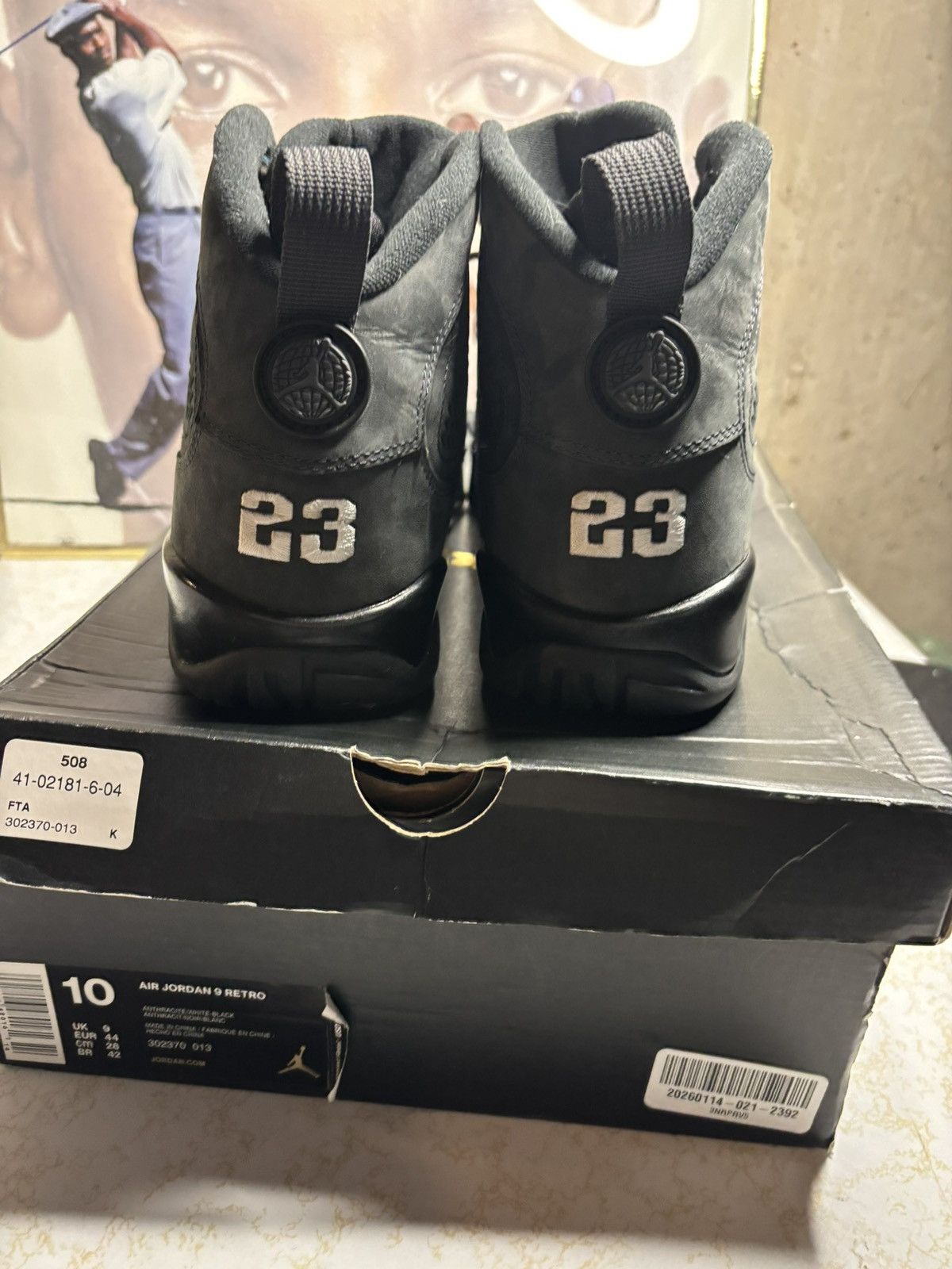 Jordan Brand Air Jordan 9 Retro OG anthracite Size US 10 / EU 43 - 6 Thumbnail