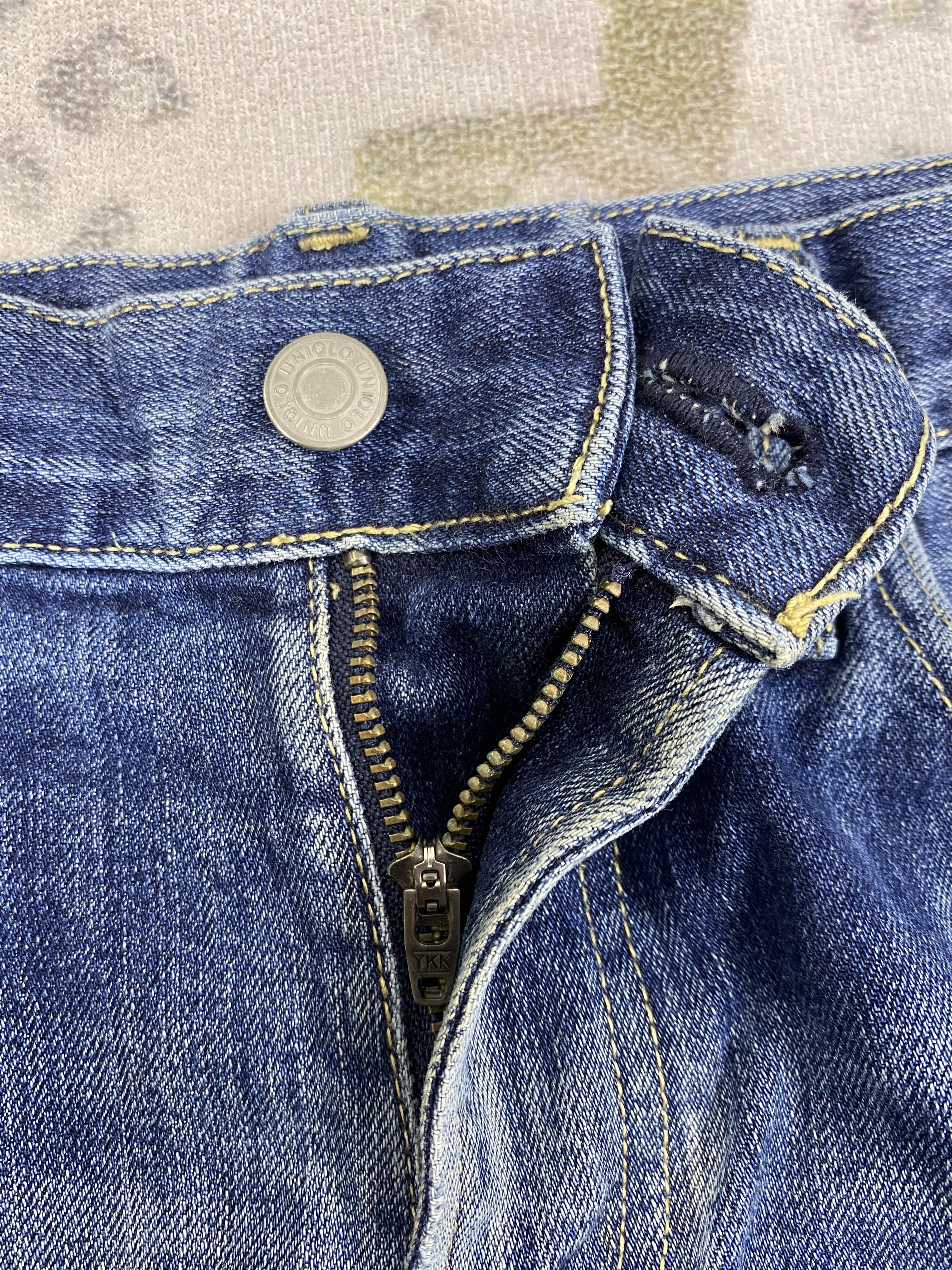 Japanese Brand Redline Distressed Blue Uniqlo Jeans 31x31.5 Denim- JN3752 Size US 31 - 6 Thumbnail