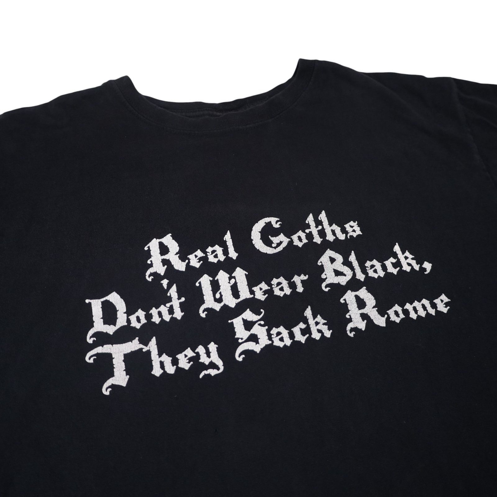 Vintage Vintage Y2k Real Goths Sack Rome Slogan T Shirt Size US L / EU 52-54 / 3 - 4 Thumbnail