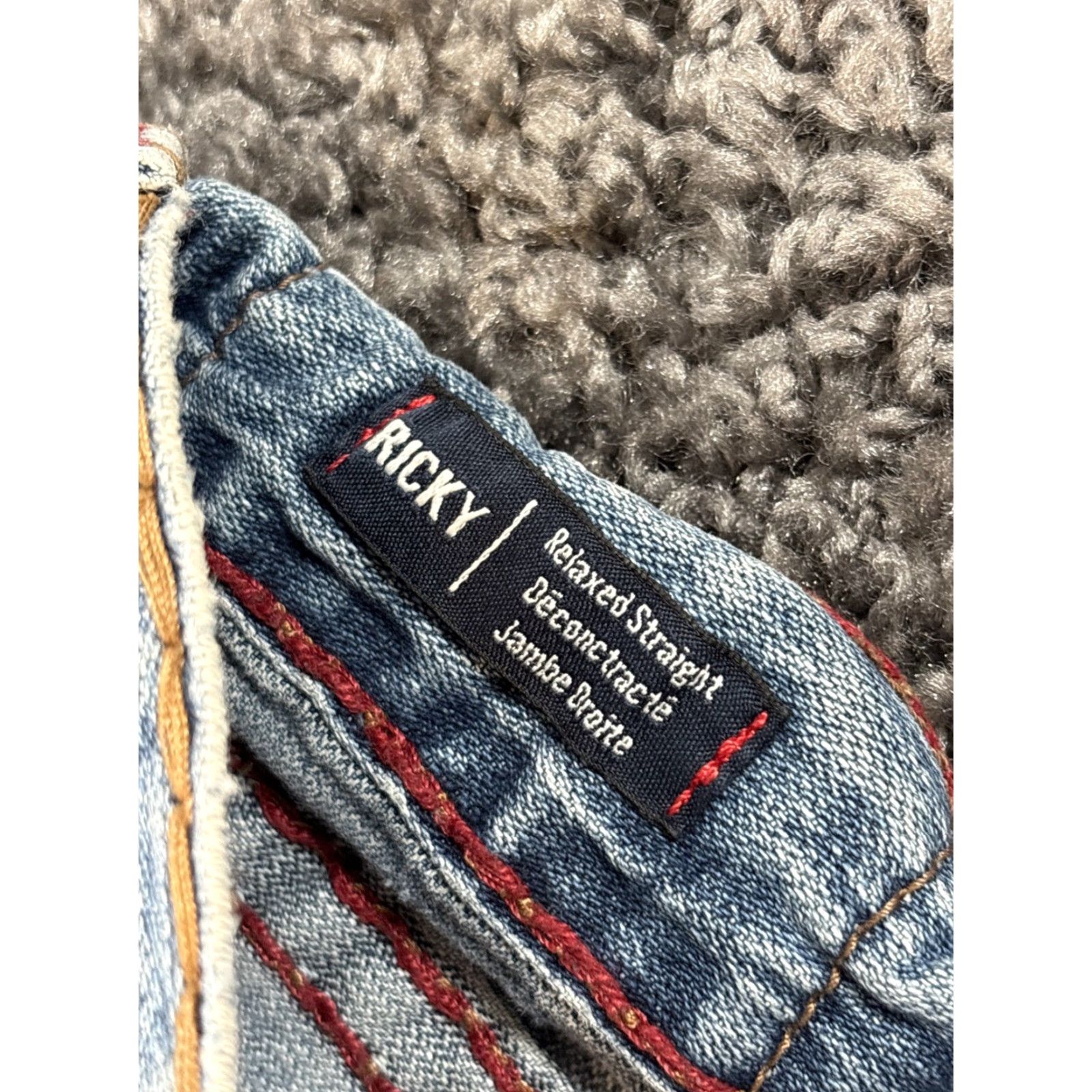 True Religion VINTAGE True Religion Jeans Ricky Straight 34x33 Men Blue Denim 5-Pocket USA Logo Distressed Size US 34 / EU 50 - 6 Thumbnail