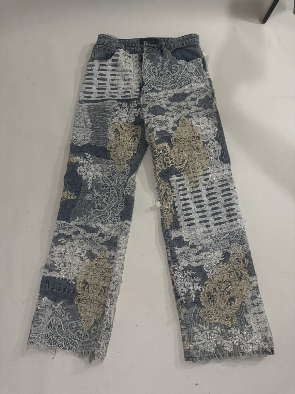 Who Decides War WHO DECIDES WAR GRID LACE DENIM Size US 30 / EU 46 - 1 Thumbnail