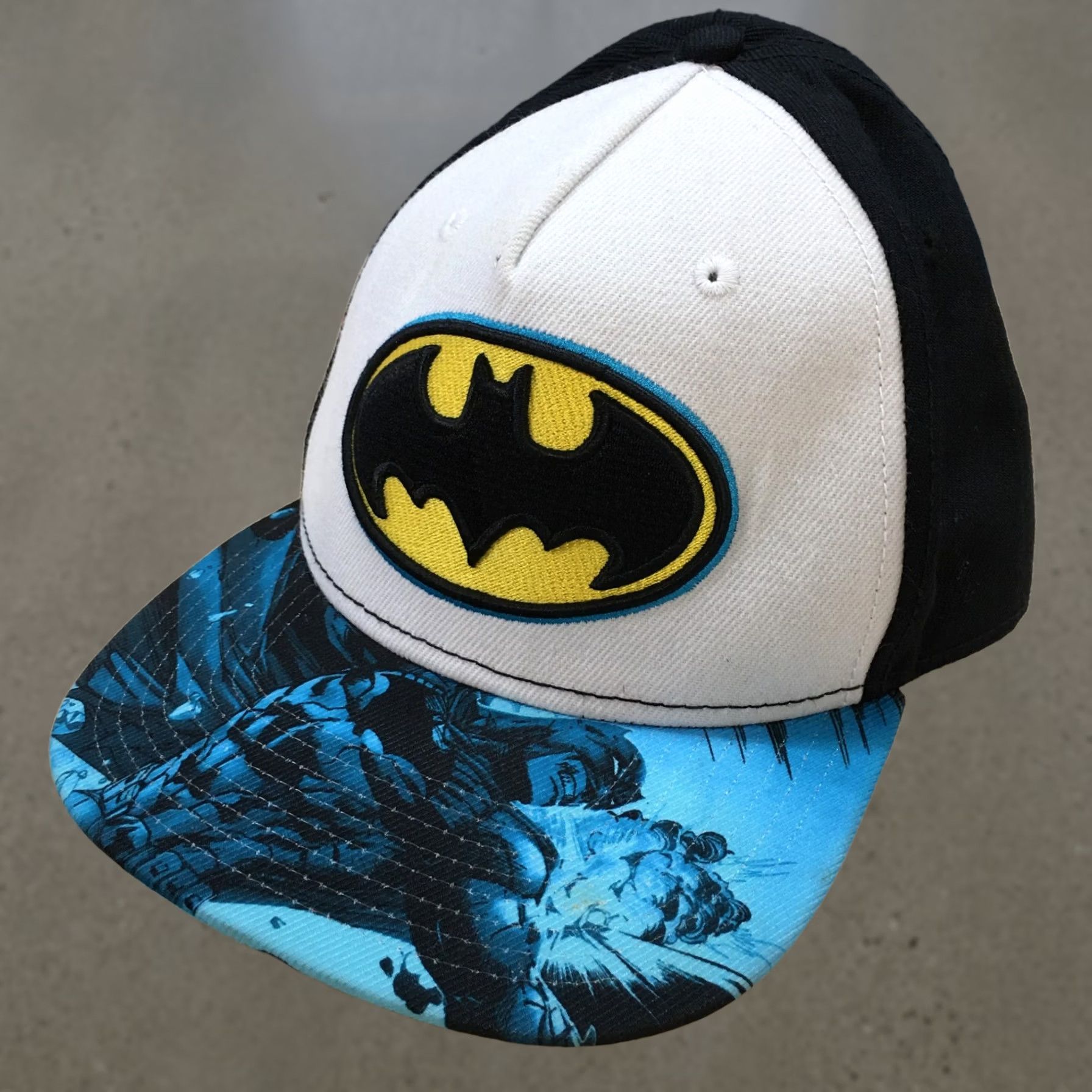 DC Comics Batman DC Comics Baseball Cap Mens Black White OS Adjustable Embroidered Logo Size ONE SIZE - 1 Thumbnail