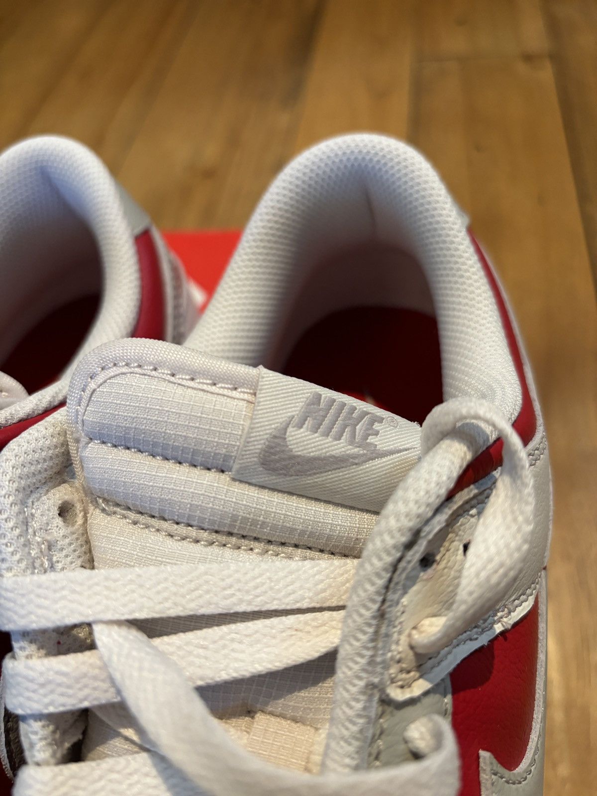 Nike Nike Dunk Low Iron Grey Gym Red Size US 11.5 / EU 44-45 - 4 Thumbnail